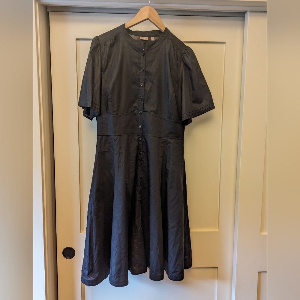 Halogen Black Button-Down Dress